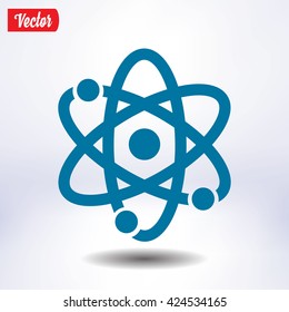 Atom sign symbol. Atom part icon. - Shutterstock ID 424534165