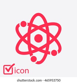 Atom sign symbol. Atom part icon.