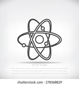 Atom sign vector icon