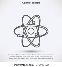Atom sign vector icon