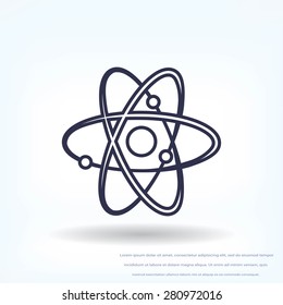 Atom sign vector icon