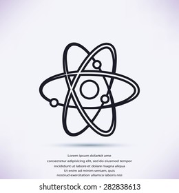 Atom sign vector icon