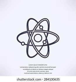 Atom sign vector icon