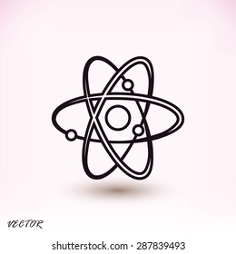 Atom sign vector icon