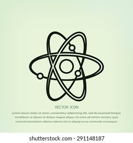 Atom sign vector icon