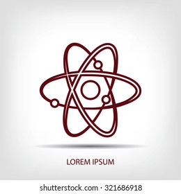 Atom sign vector icon