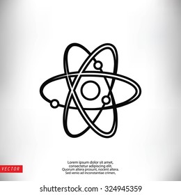 Atom sign vector icon