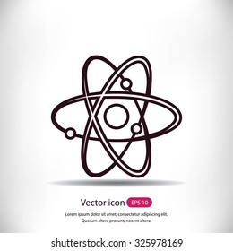 Atom sign vector icon