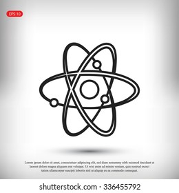 Atom sign vector icon