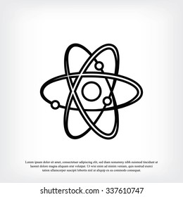 Atom sign vector icon