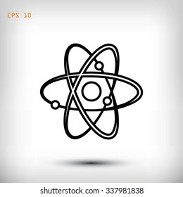 Atom sign vector icon