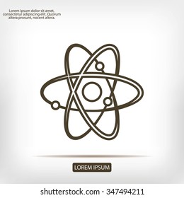 Atom sign vector icon