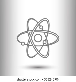 Atom sign vector icon