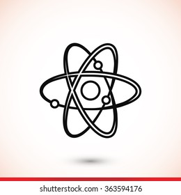 Atom sign vector icon