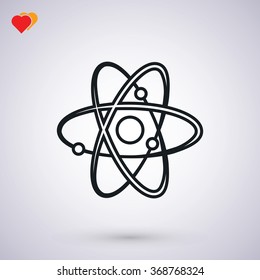 Atom sign vector icon