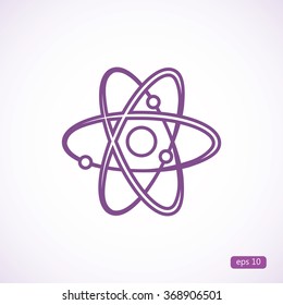 Atom sign vector icon