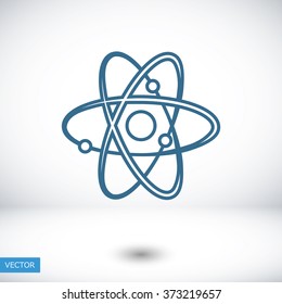 Atom sign vector icon