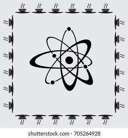 Atom sign vector icon