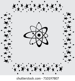 Atom sign vector icon
