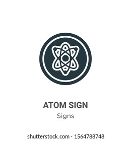 Atom sign vector icon on white background. Flat vector atom sign icon symbol sign from modern signs collection for mobile concept and web apps design.