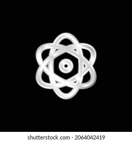 Atom-Symbol aus silbernem Metall