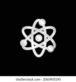 Atom-Symbol aus silbernem Metall