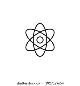 Atom simple thin line icon vector illustration