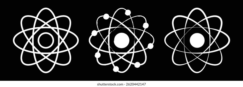 Atom simple thin line icon vector illustration