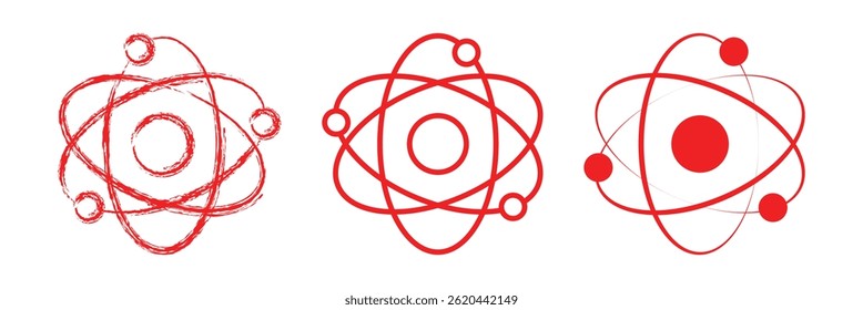 Ilustração de vetor de ícone de linha fina simples Atom
