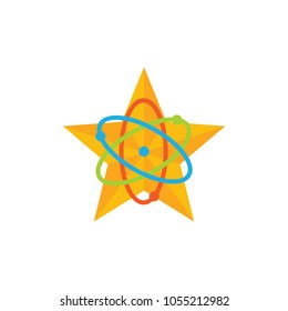 Atom Star Logo Icon Design