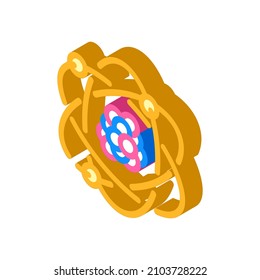 atom stem isometric icon vector. atom stem sign. isolated symbol illustration