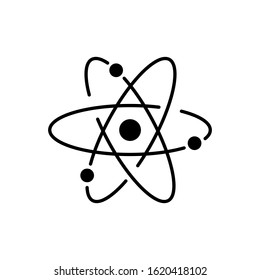Atom structure filled outline icon, line vector sign