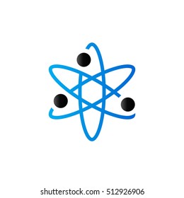 Atom structure icon in duo tone color. Science education
