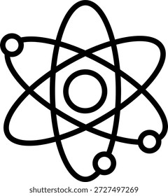Icono de la estructura del átomo para la educación de la ciencia y la investigación de la física nuclear