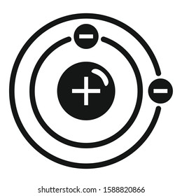 Atom structure icon. Simple illustration of atom structure vector icon for web design isolated on white background
