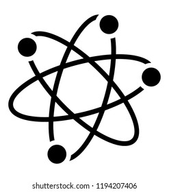 Atom structure icon symbol of science and chemistry 