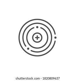 Atom structure line outline icon