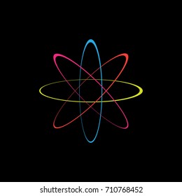 Atom structure symbol logo