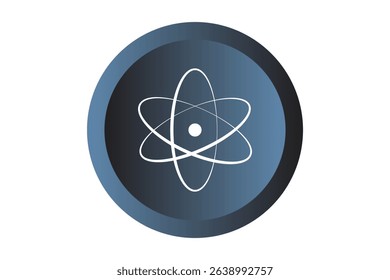 atom symbol icon, atom isolated on white background.