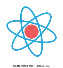 atom symbol icon on white background