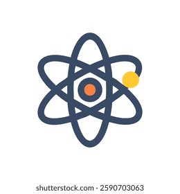 Atom Symbol Icon for Science and Education