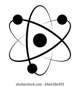 Atom symbol icon. vector illustration