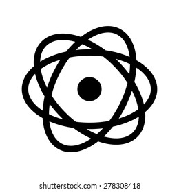 Atom symbol icon vector illustration eps10 on white background