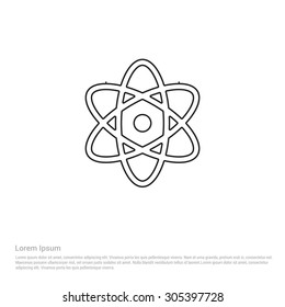 Atom symbol icon. Vector Illustration. Flat pictogram icon