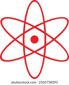 atom symbol on white background	