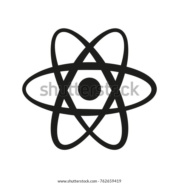 Atom Symbol Physics Classroom Icon Stock Vektorgrafik