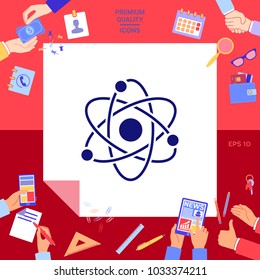 Atom symbol - science icon