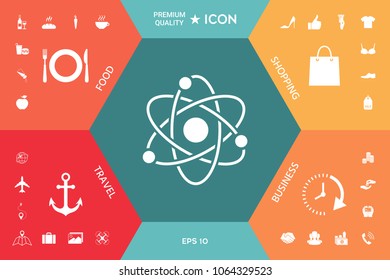 Atom symbol - science icon