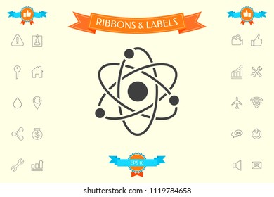 Atom symbol - science icon