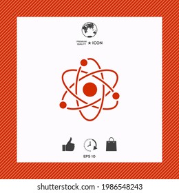 Atom symbol - science icon. Element for your design